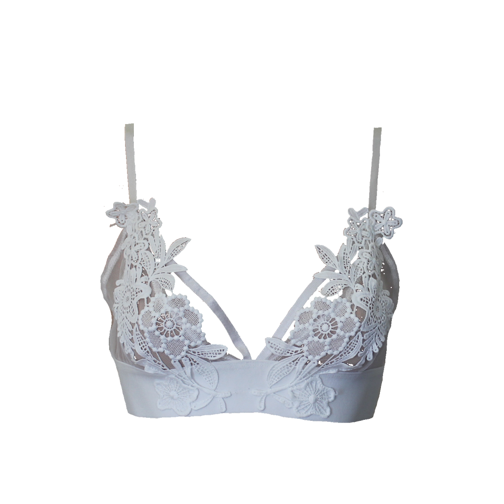 Tiffany Bralette - White - The Affective