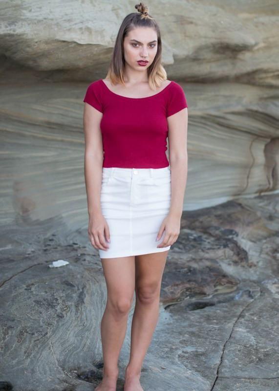 Audrey Crop - Red - 10-14 - Clothing